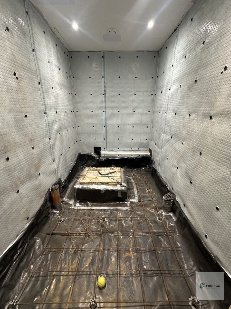 Basement structural floor with reinforcement bars